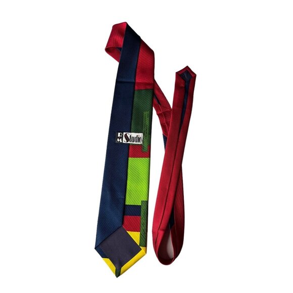 RM Ralph Marlin Studio Pop Art Neck Tie Christmas Ornament Tree Wreath Green - Picture 2 of 6